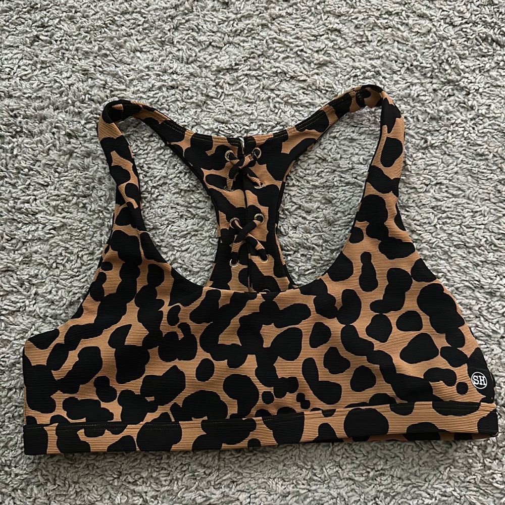 Salty Honey leopard swim top size L